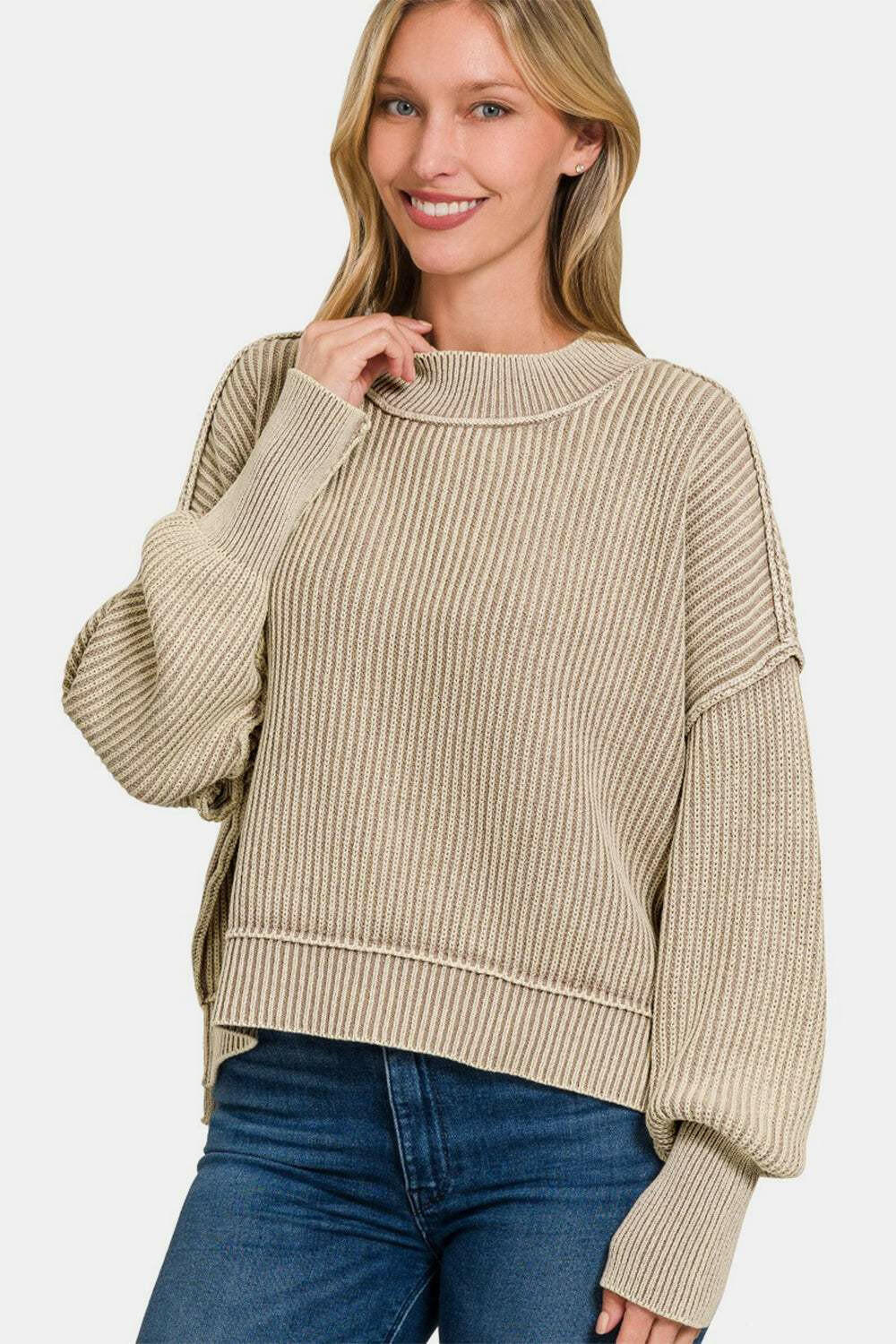 Slouchy Cotton Sweater.