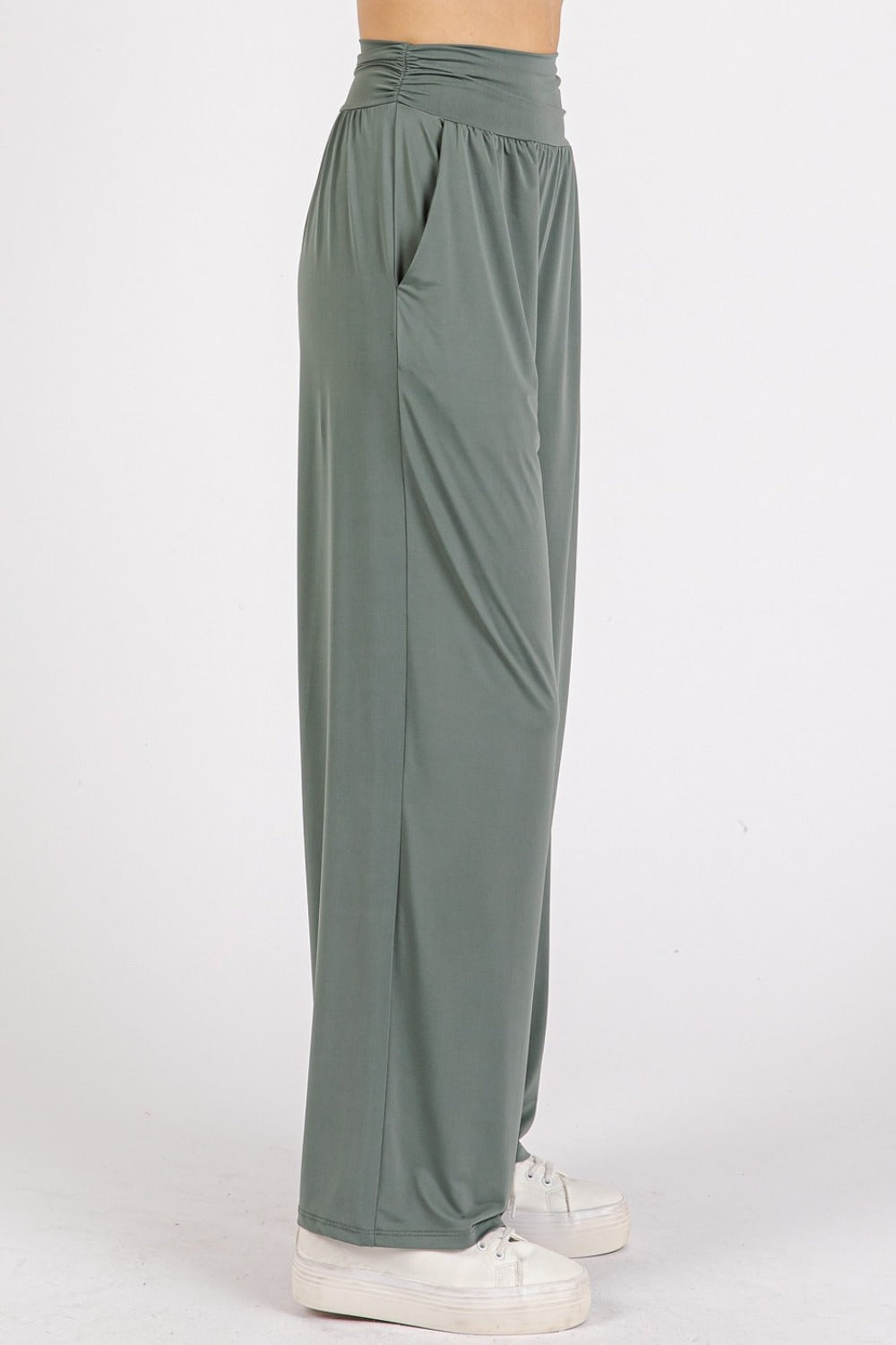 Stretch Wide Leg Pants