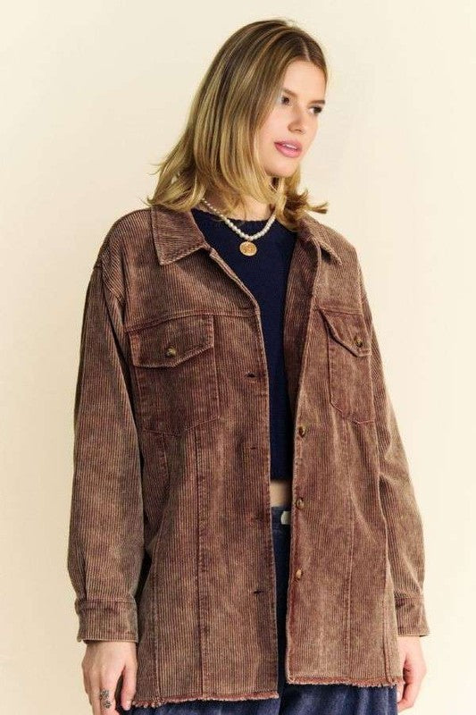 Washed Cotton Corduroy Jacket