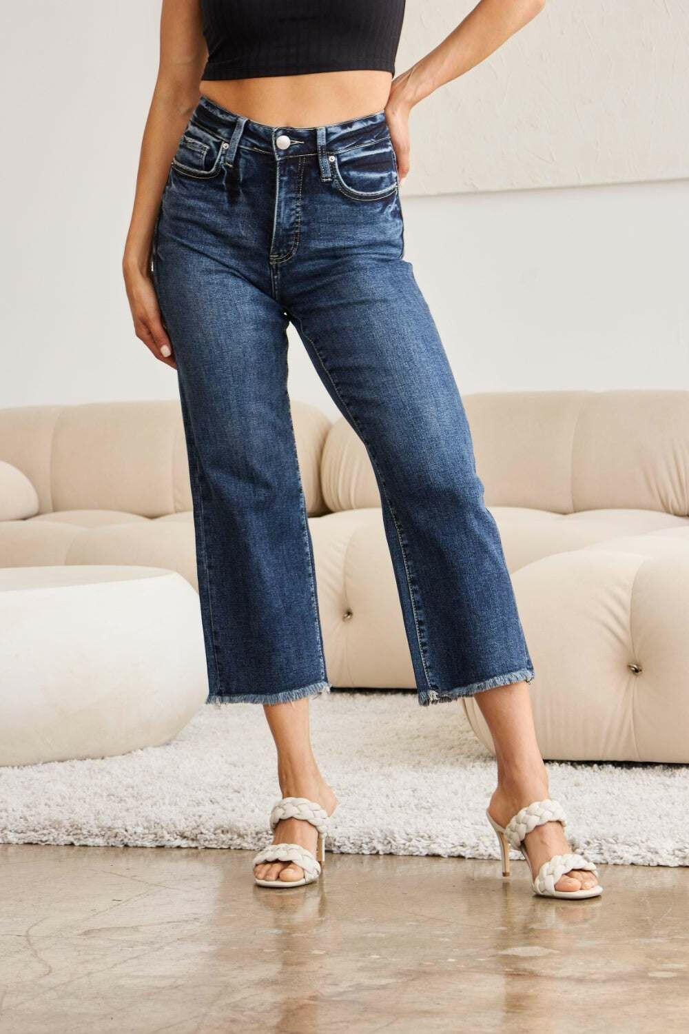 Raw Hem High Waist Jeans - The Rogue Daisy