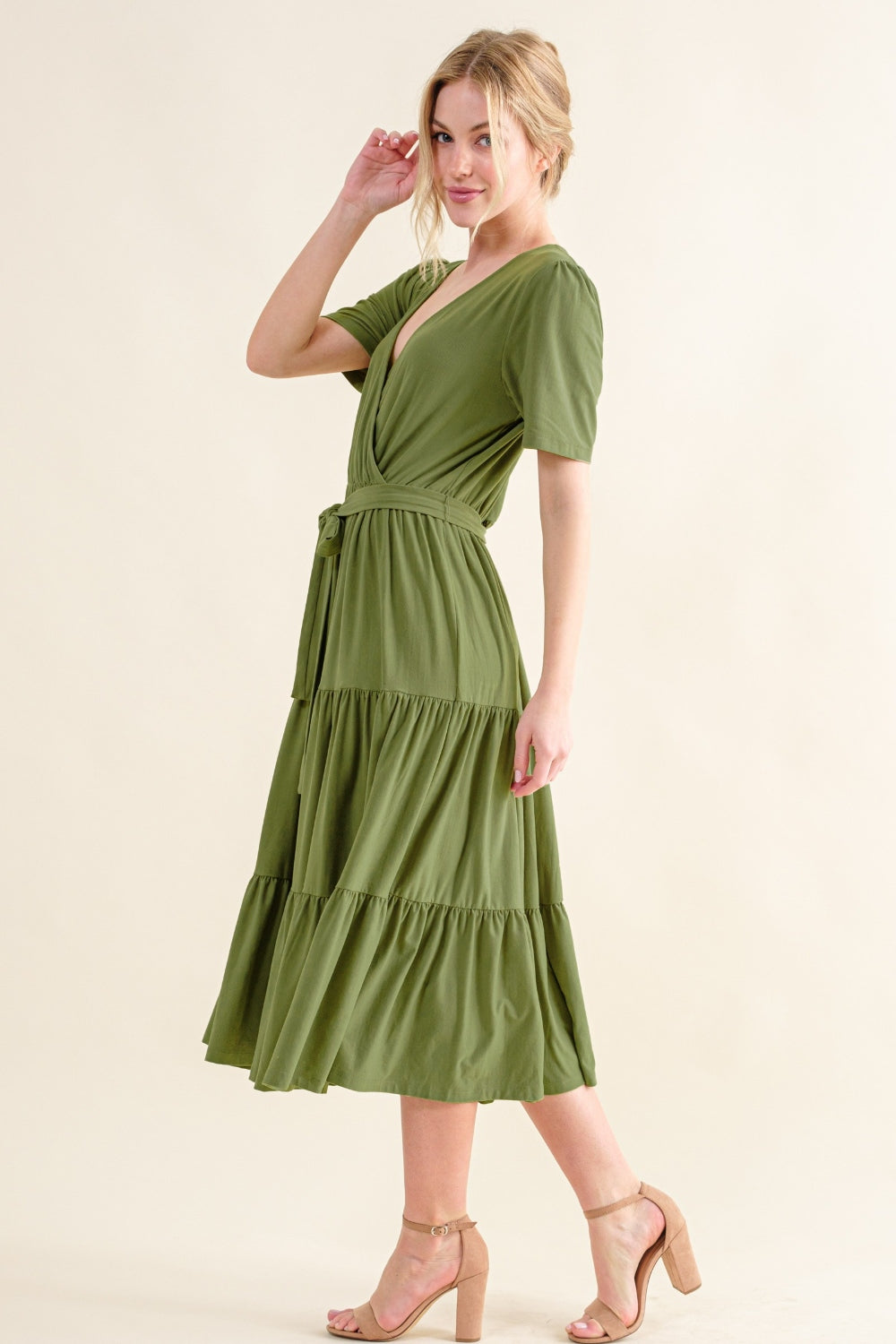 Soft Tiered Midi Dress