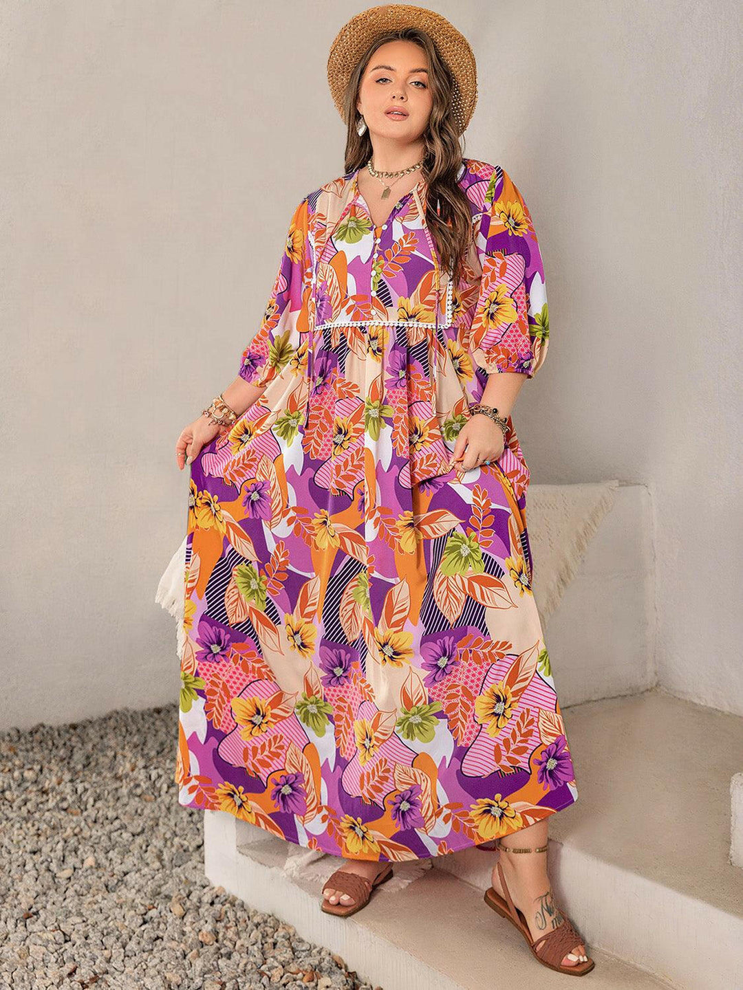 Island Oasis Tropical Maxi Dress - Plus Size - The Rogue DaisyIsland Oasis Tropical Maxi Dress - Plus Size - The Rogue Daisy