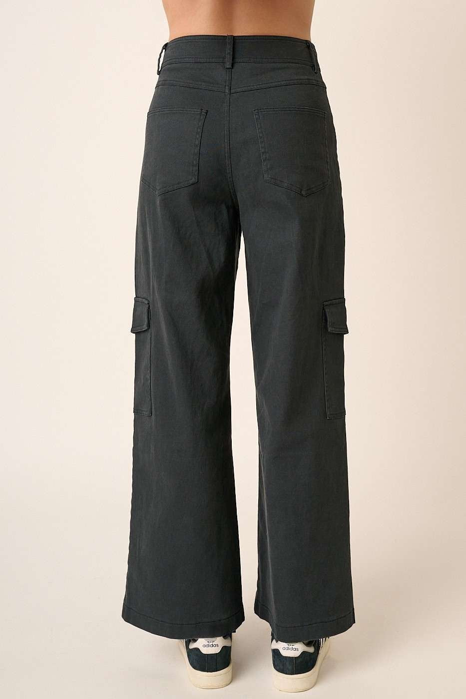 Wide Leg High Waist Cargo Pants