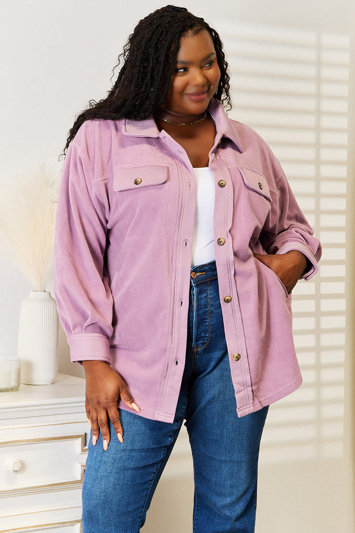 'Cozy Girl' Button Down Shirt Jacket