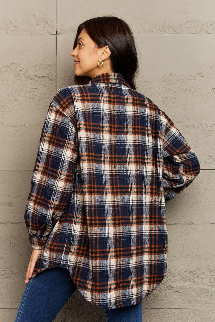 Plaid Long Sleeve Shacket.