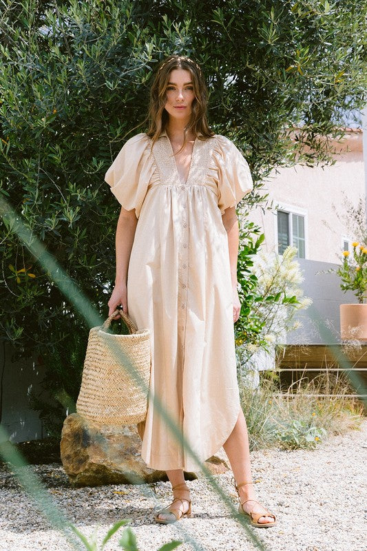 Desert Serenade Smocked Midi