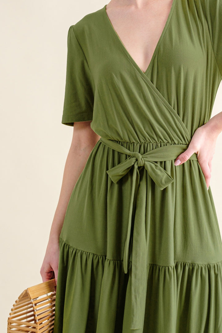 Soft Tiered Midi Dress