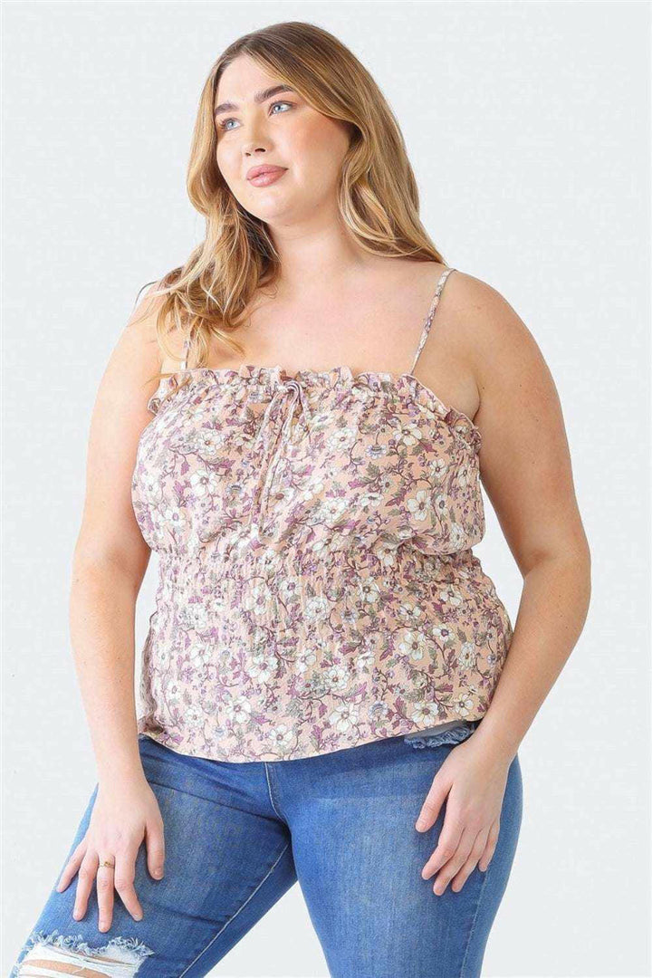 Frill Floral Floral Cami Top