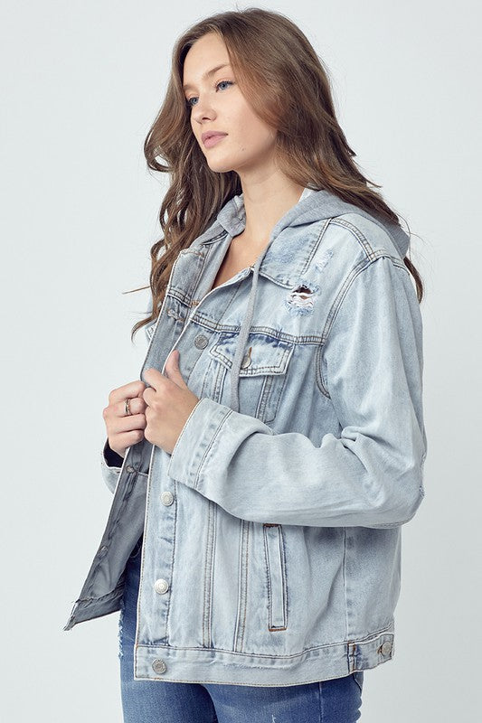 Coastal Hooded Denim Jacket