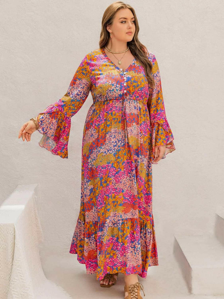 Vibrant Garden Floral Maxi Dress - Plus Size - The Rogue Daisy