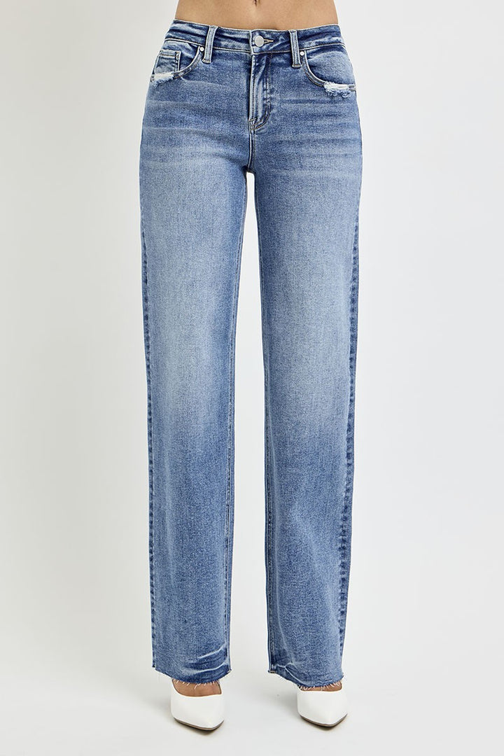 High Rise Straight Leg Jeans