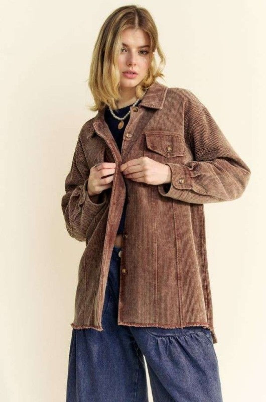 Washed Cotton Corduroy Jacket