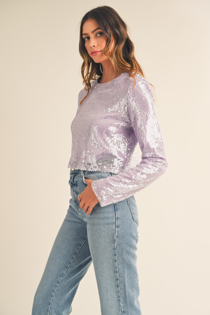 Sequin Crop Top