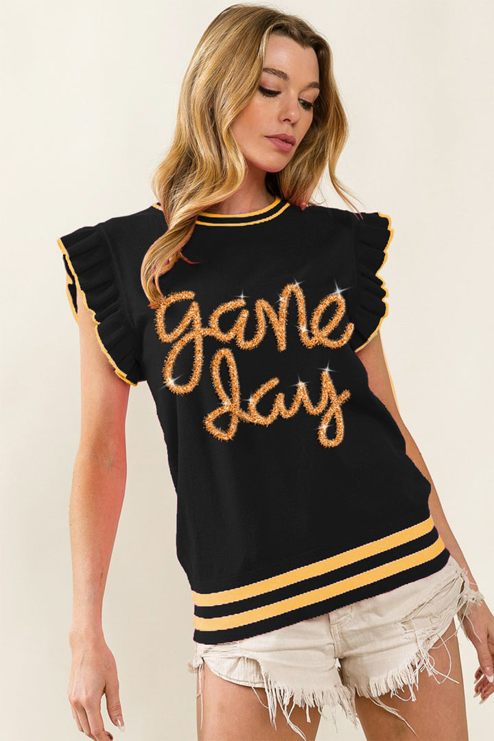 'Game Day' Ruffled Sweater