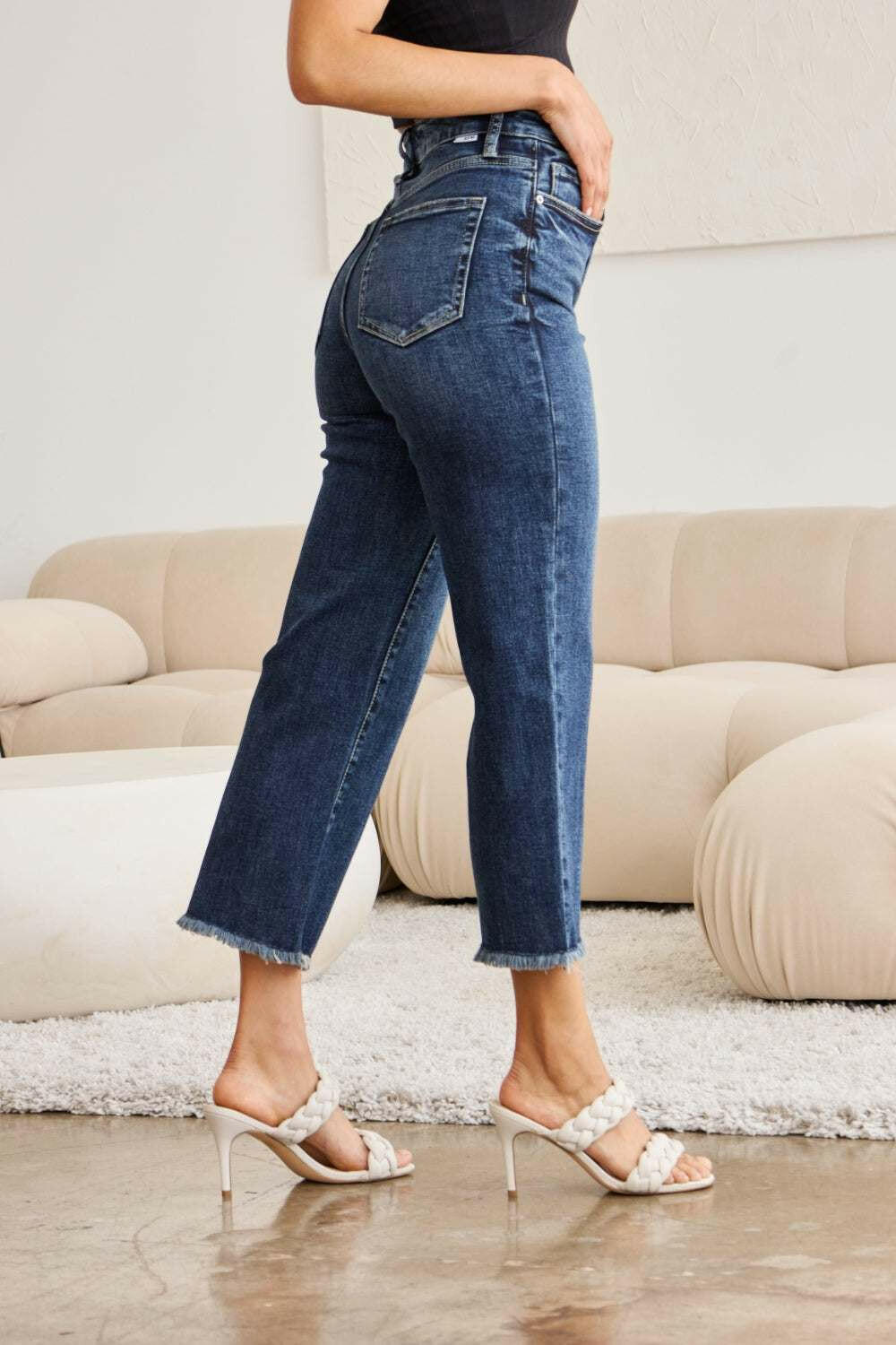 Raw Hem High Waist Jeans - The Rogue Daisy