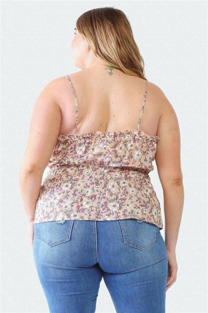 Frill Floral Floral Cami Top