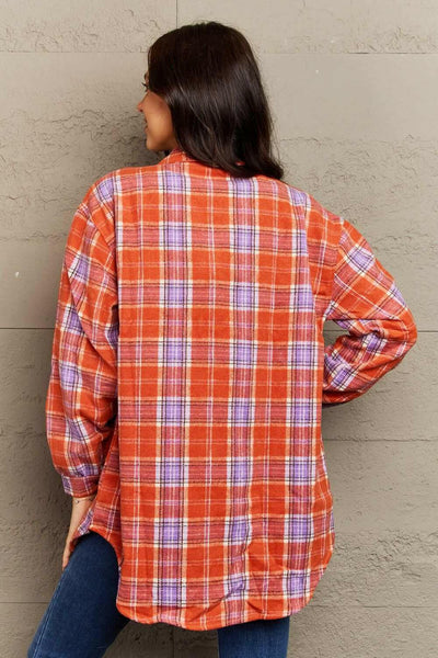 Plaid Long Sleeve Shacket.