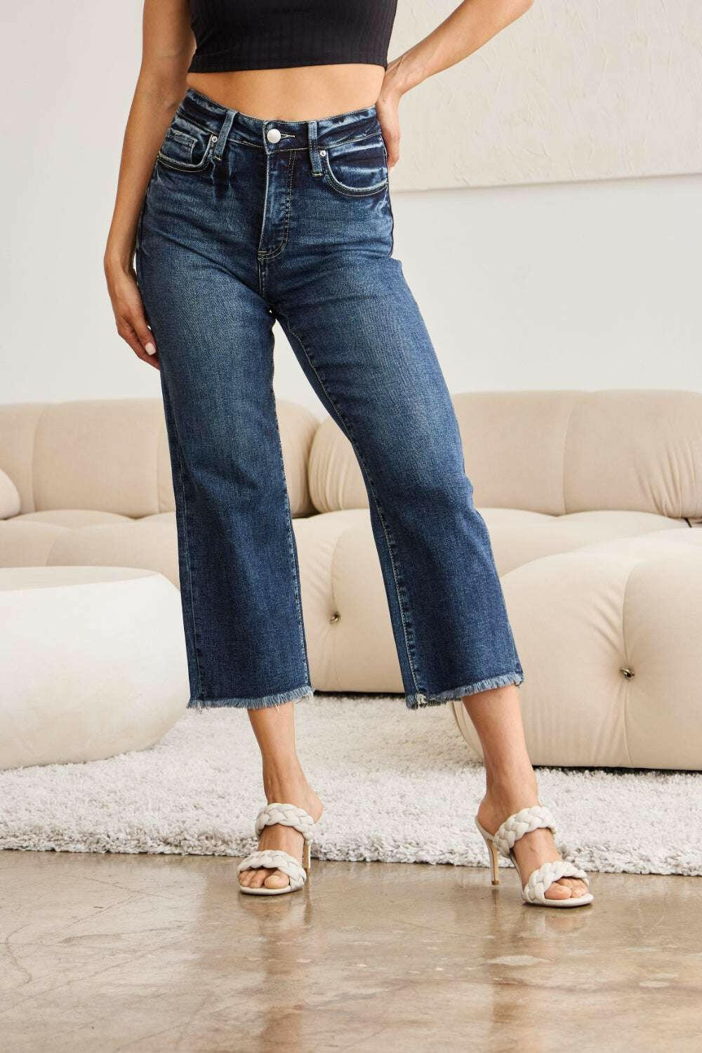 Raw Hem High Waist Jeans - The Rogue Daisy