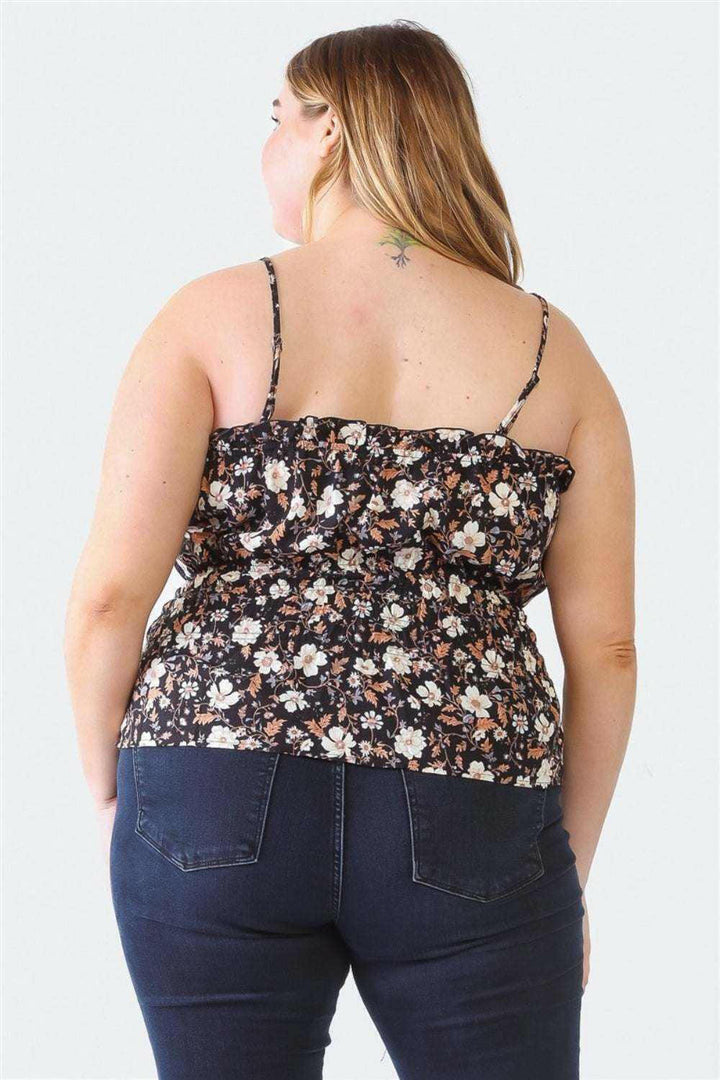 Frill Floral Floral Cami Top