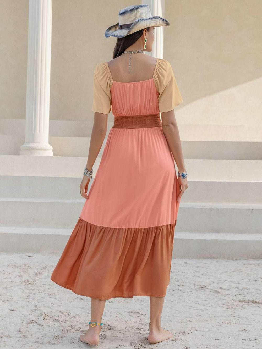 Sunset Breeze Boho Midi Dress