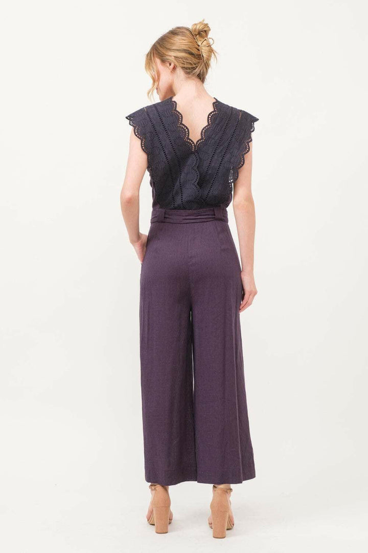 Plum Elegance Lace Jumpsuit - The Rogue Daisy