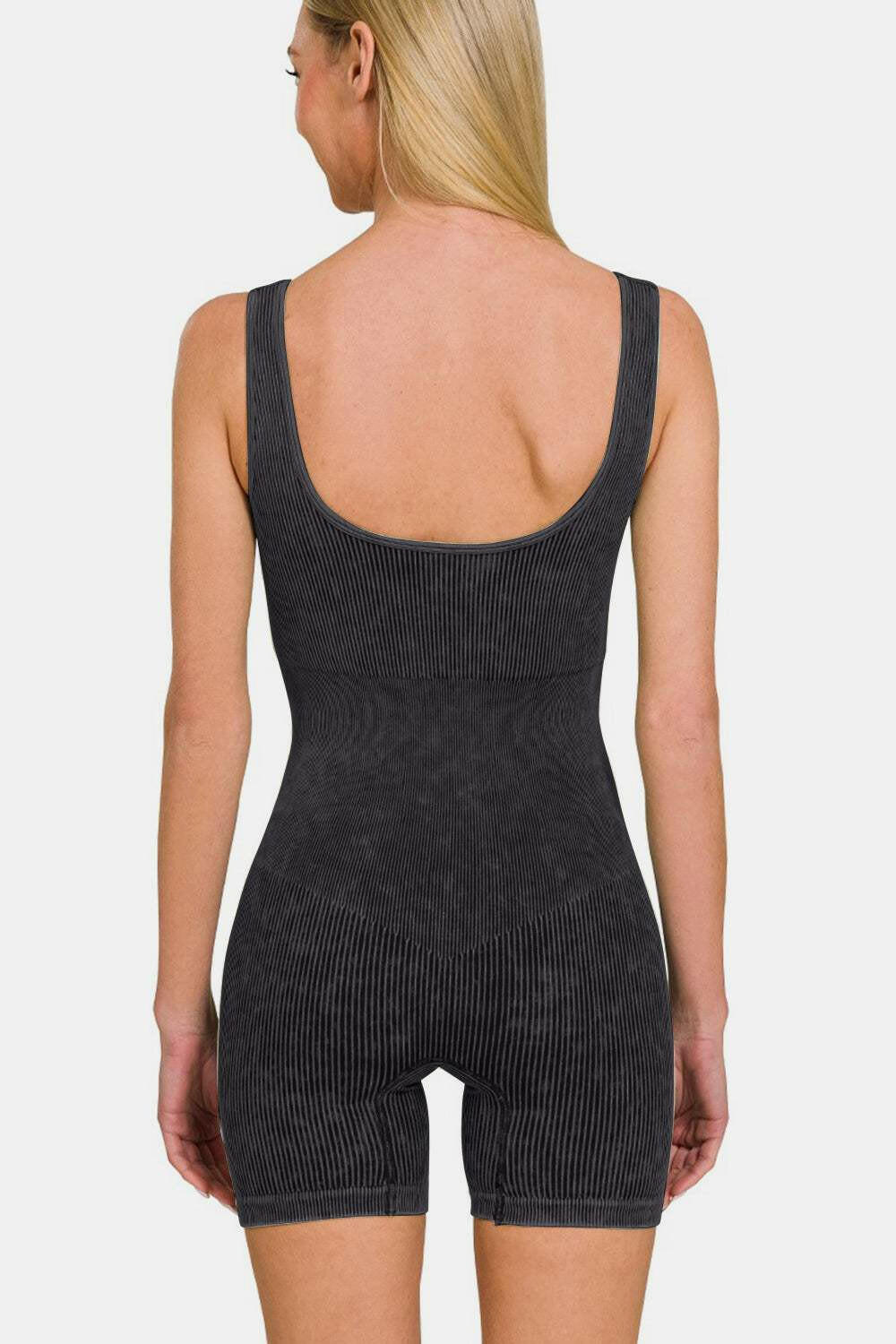 Washed Ribbed Romper - The Rogue Daisy