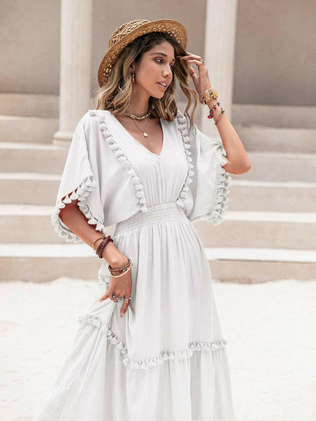 Sunshine Tassel Maxi Dress.