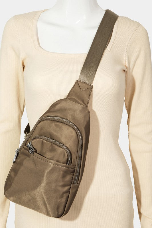 Nylon Sling Crossbody Bag