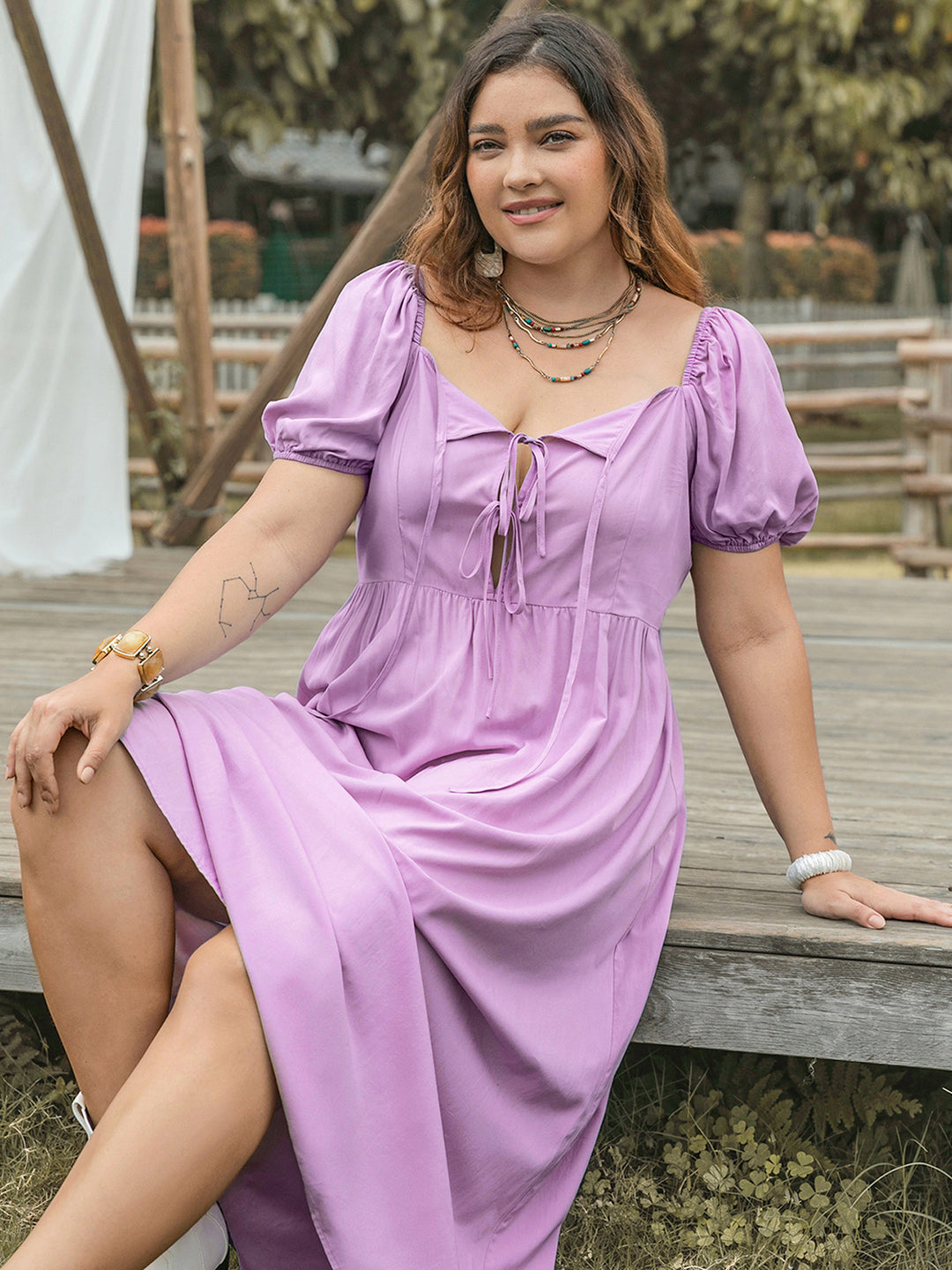 Lavender Meadows Midi Dress