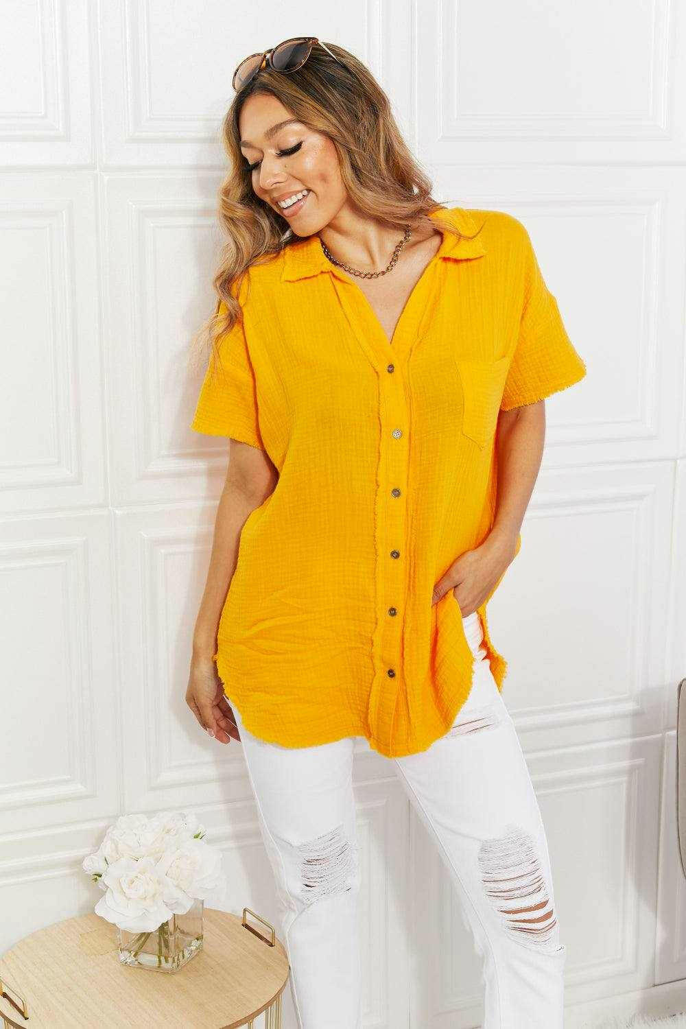 'Summer Breeze' Short Sleeve Blouse