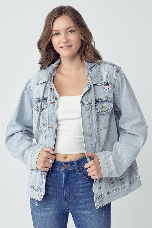 Coastal Hooded Denim Jacket