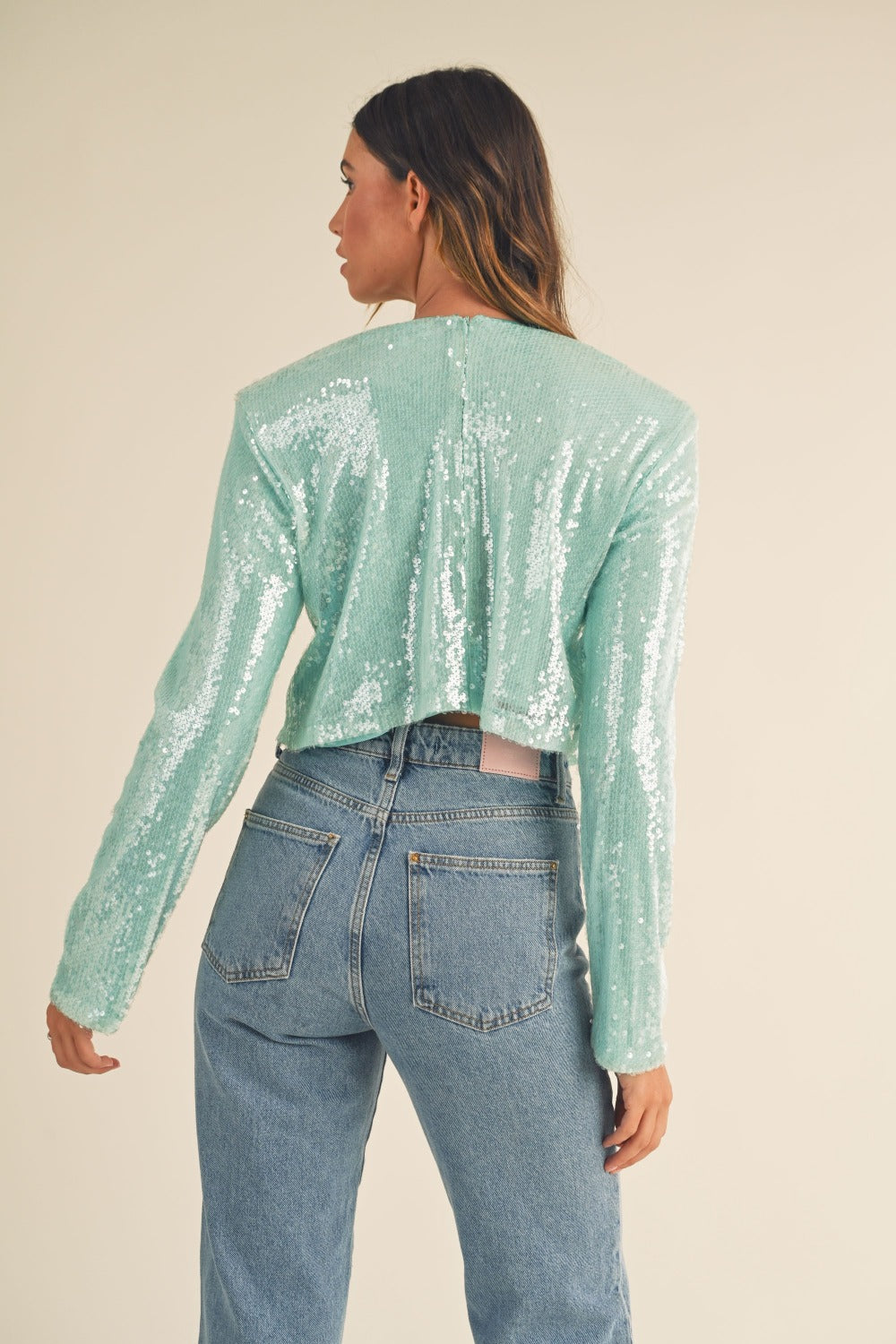 Sequin Crop Top