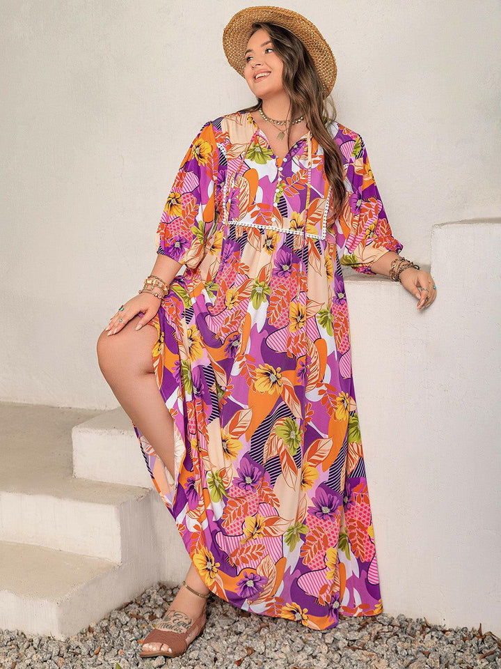 Island Oasis Tropical Maxi Dress - Plus Size - The Rogue Daisy