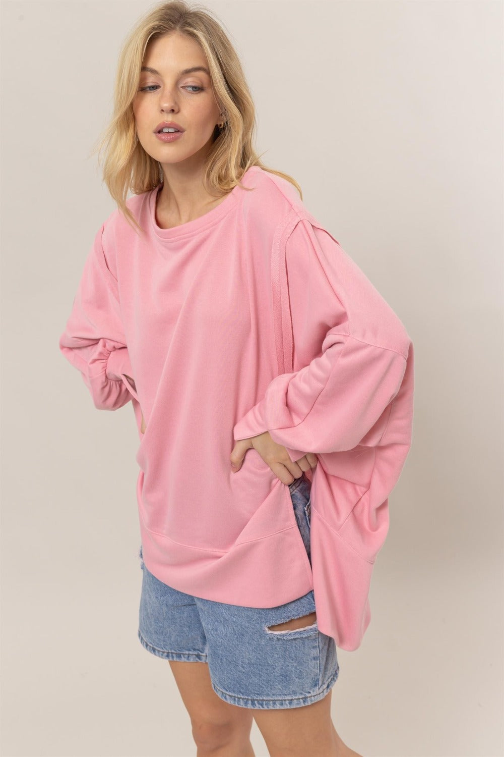 French Terry Oversized Sweatshirt