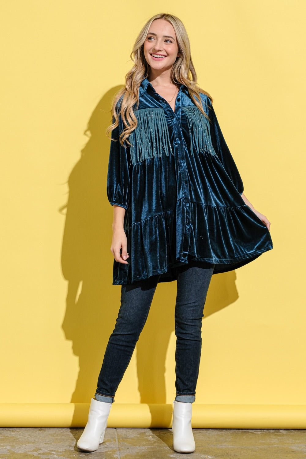 Velvet Fringe Tunic