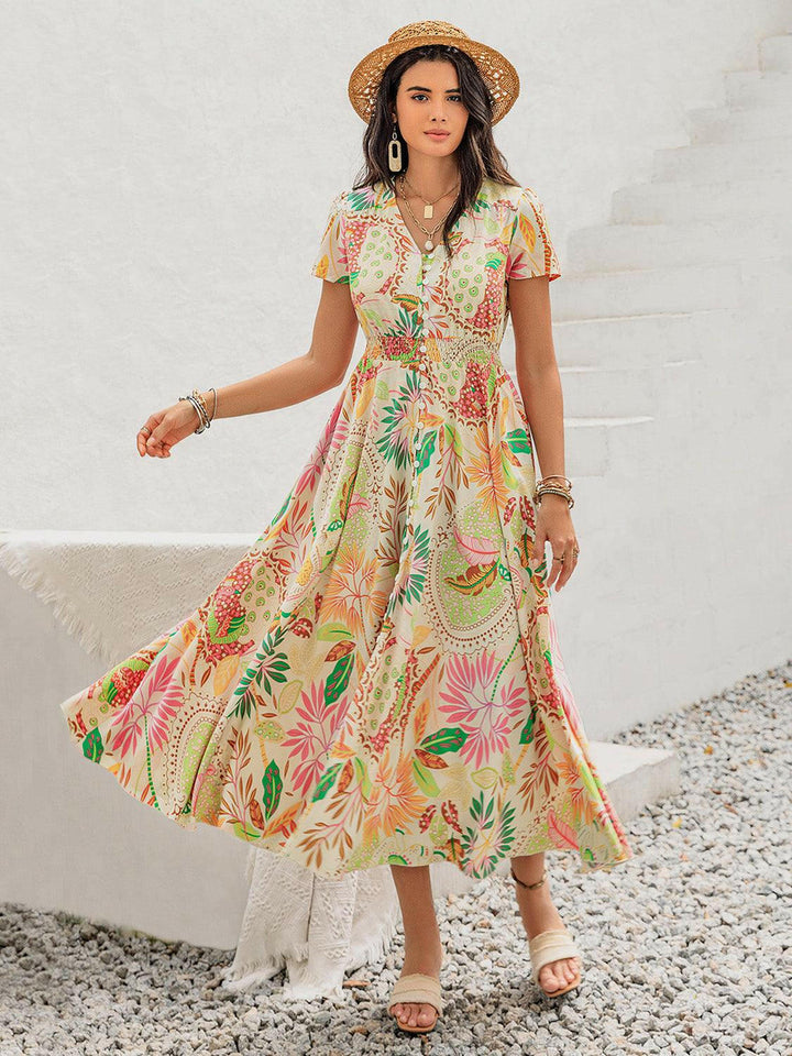 Tropical Harmony Midi Dress - The Rogue Daisy