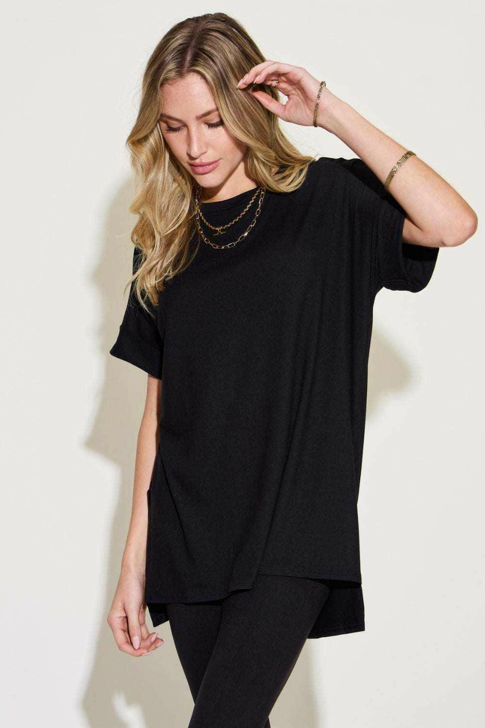 Size Short Sleeve Slit