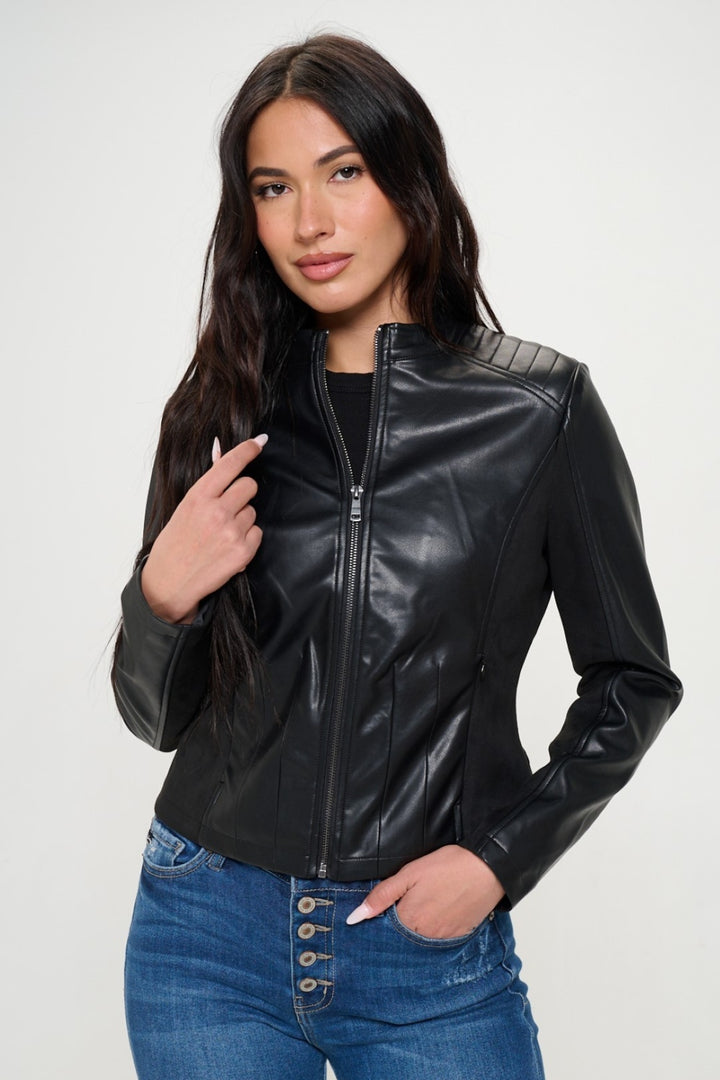 Zip Up Moto Jacket