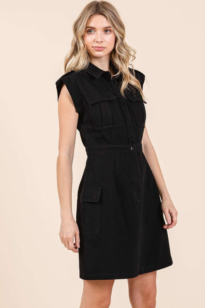 Utility Cargo Mini Dress