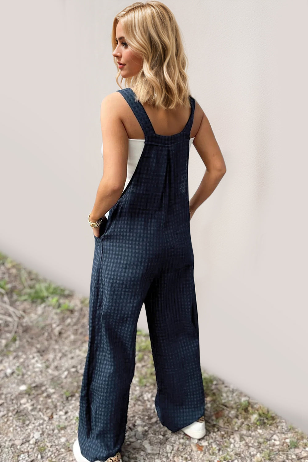 Everlane Checkered Cotton Overalls