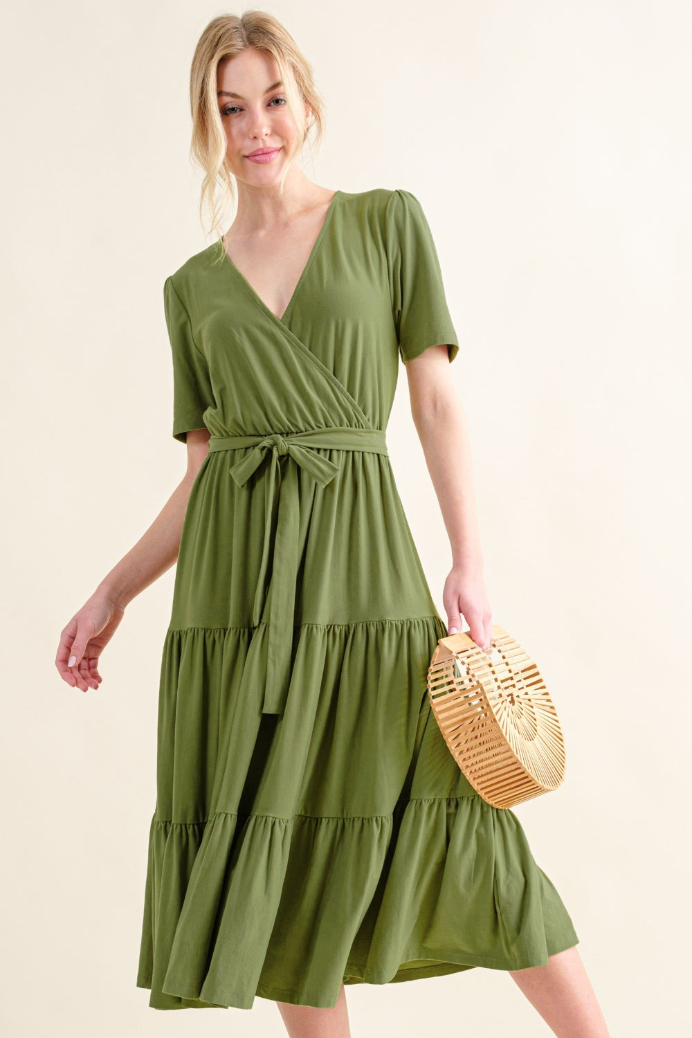 Soft Tiered Midi Dress