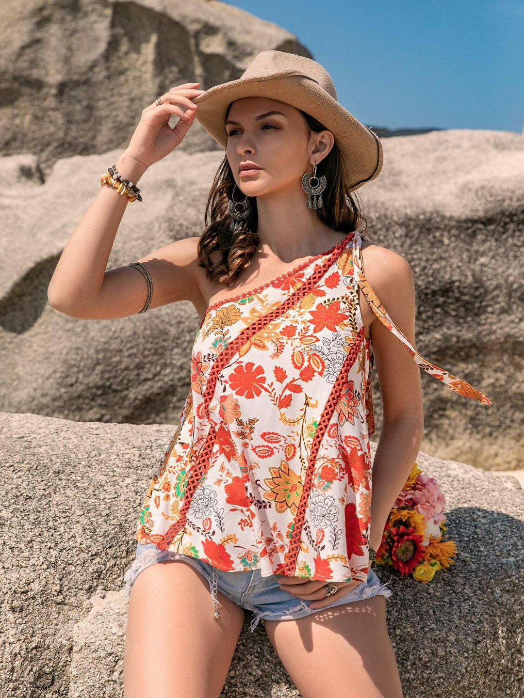 Sunset Serenade One-Shoulder Top - The Rogue Daisy