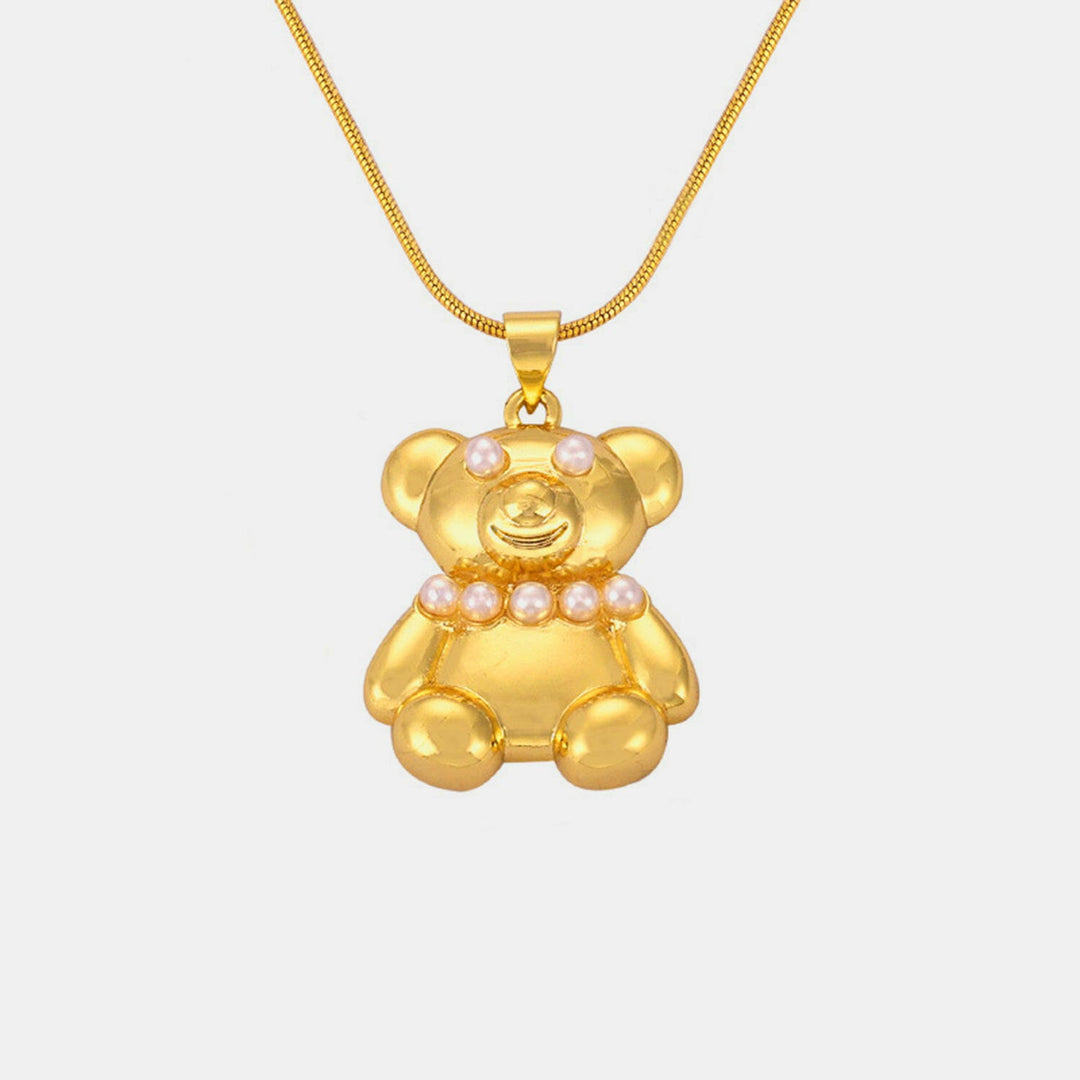 Teddy Bear Pendant Necklace.