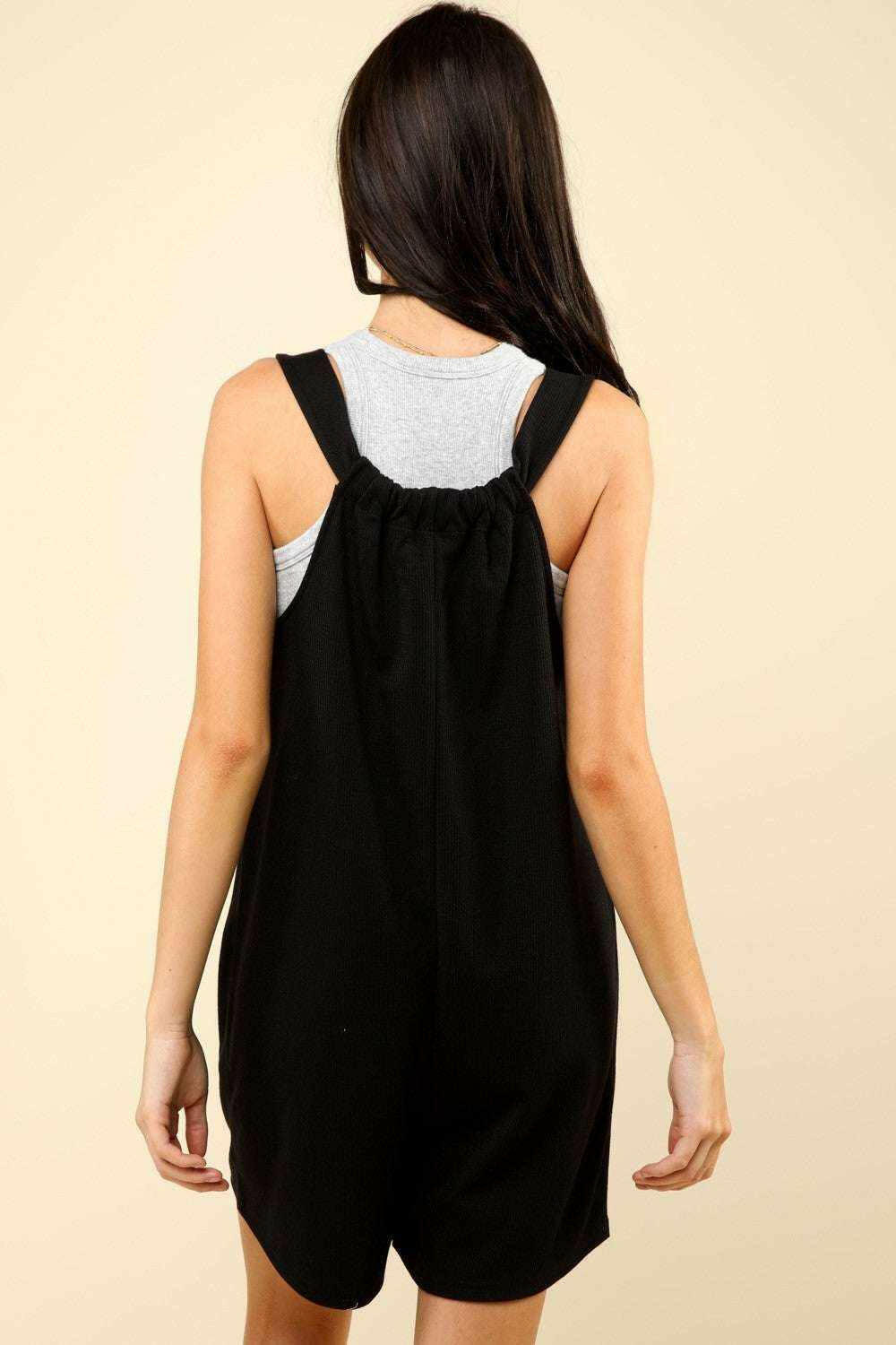 Tie Shoulder Front Pocket Romper