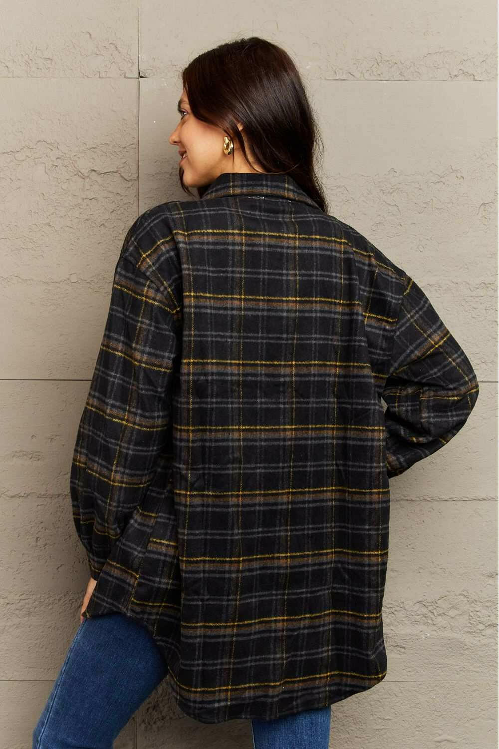 Plaid Long Sleeve Shacket.