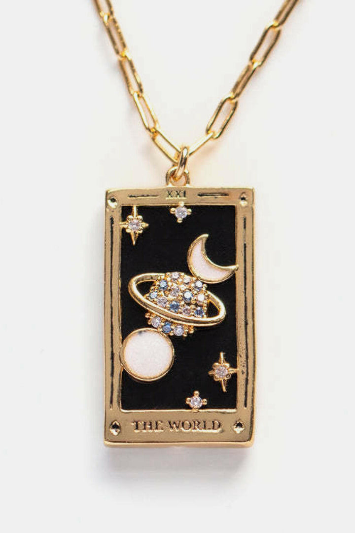 Tarot Card Pendant Necklace.