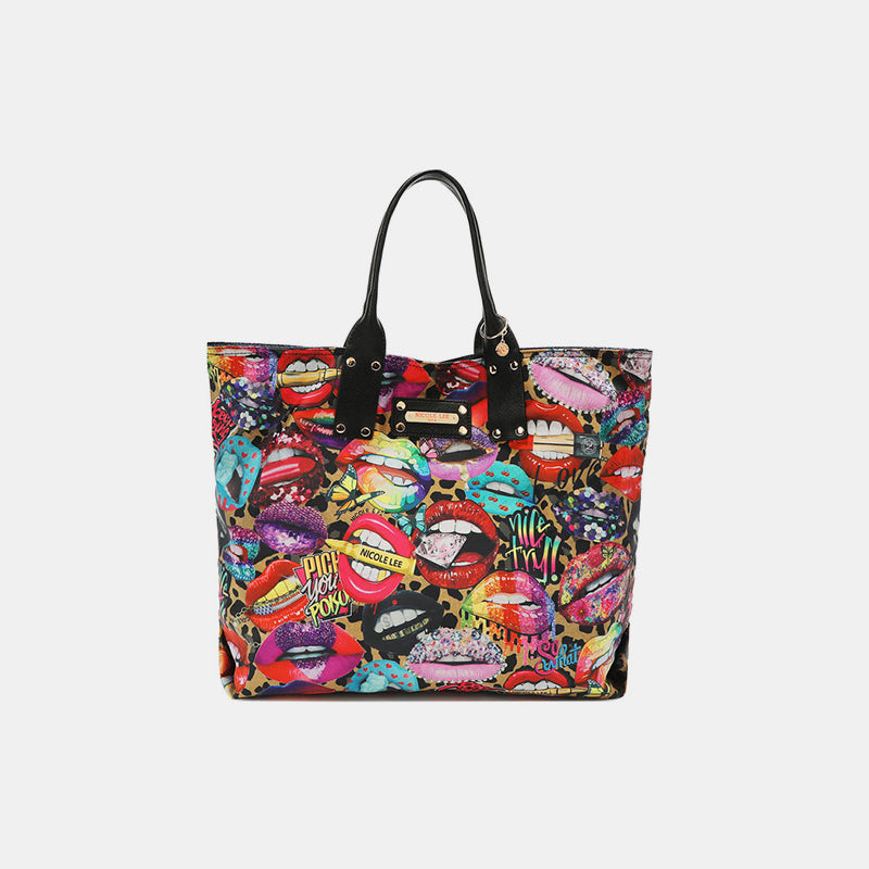 Nicole Lee USA Printed Reversible Handbag