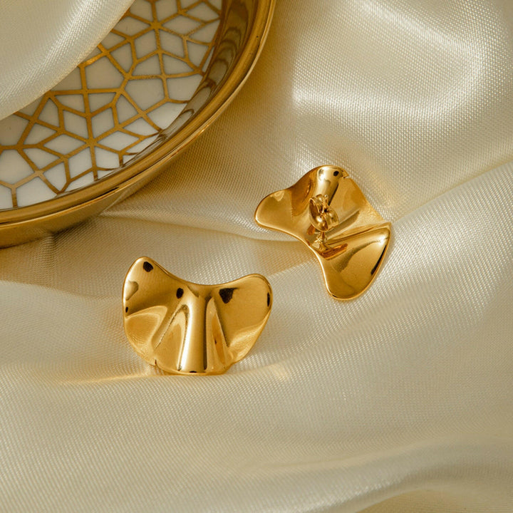 Wavy Bean 18K Gold-Plated Earrings.