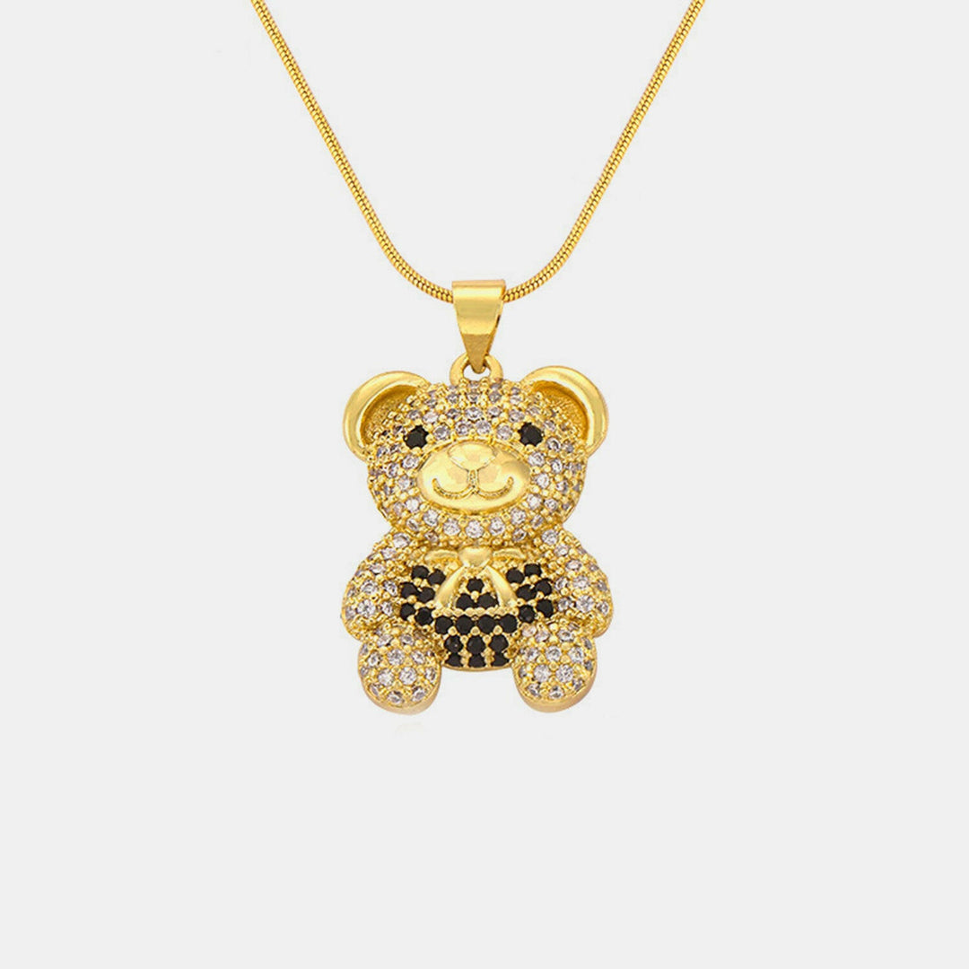 Teddy Bear Pendant Necklace.