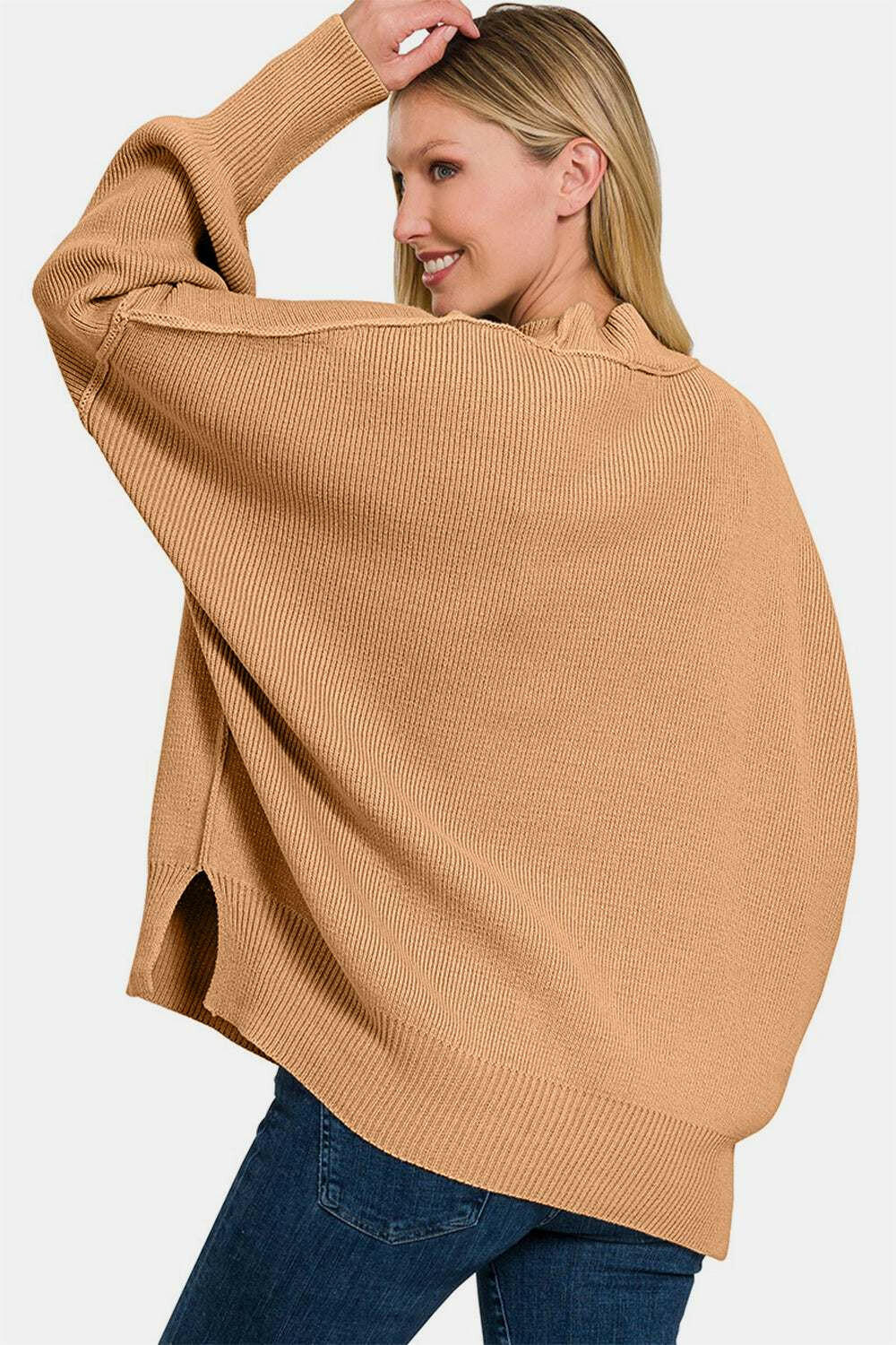 Oversized Sweater in Camel - The Rogue Daisy